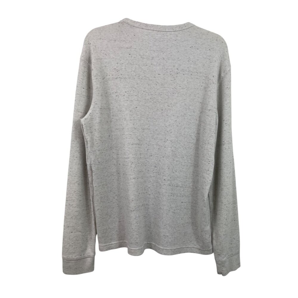 Sonoma Mens Heather Gray Thermal Waffle Knit Long Sleeve Shirt Size Large - Picture 2 of 6